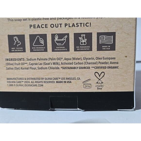 OC.MEN GOAT'S MILK & Charcoal Moisturizing bar soap for men, 3 bars - Picture 8 of 16